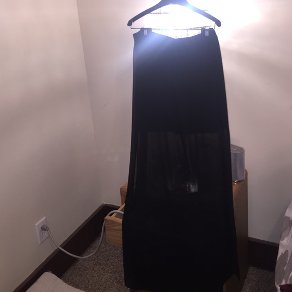 H&M black sheer Maxi skirt '