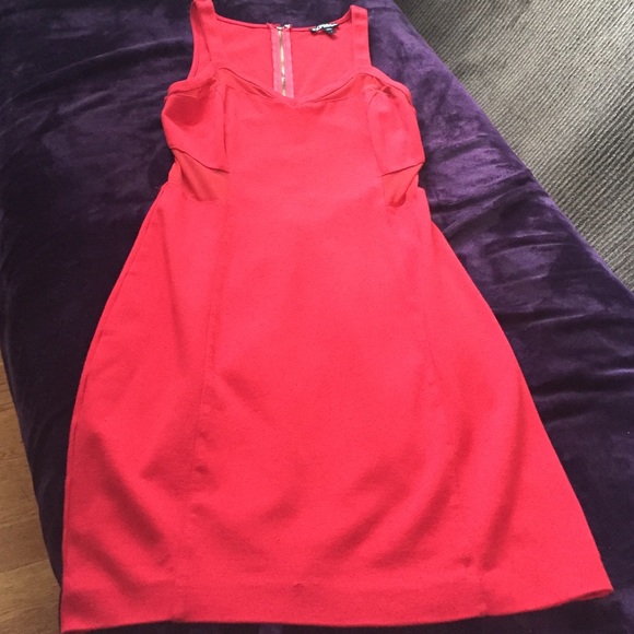 express red mini sheath dress.