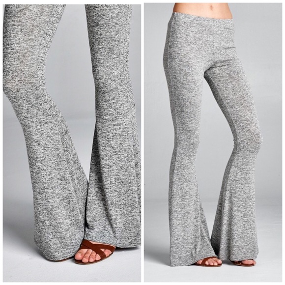 ️SOLD IN BUNDLE Gray Bell Bottom Stretch Pants - Picture 2 of 4
