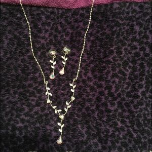 Necklace and earrings together