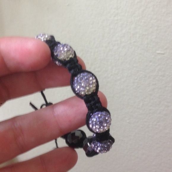 Purple and white bracelet