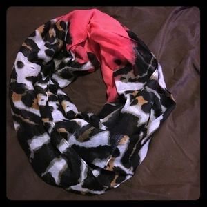 Leopard print infinity scarf