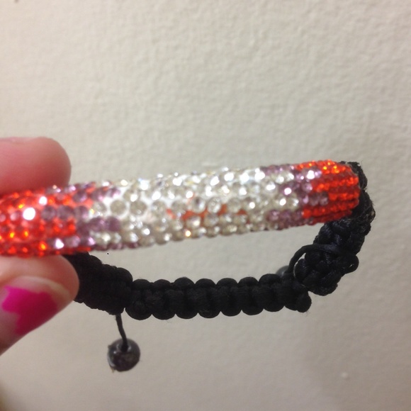 Orange and white bracelet