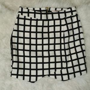 Grid Printed Skirt