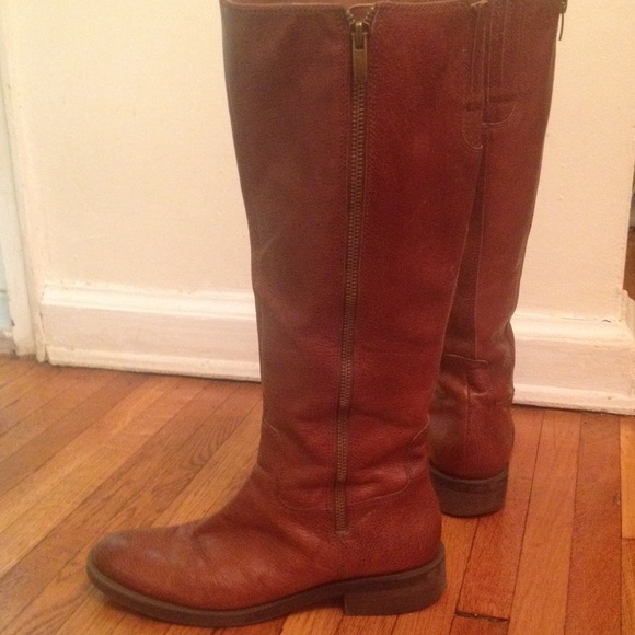 Enzo Angiolini cognac tall leather boots - Picture 3 of 5