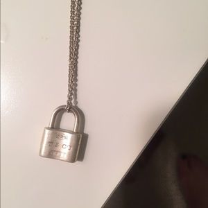 Vintage Tiffany and Co 1837 lock charm necklace