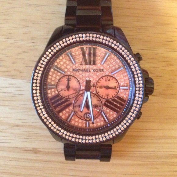 MICHAEL KORS 'Wren' Pavé Dial Chronograph Watch