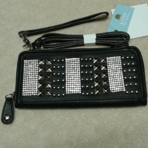 Kathy Van Zeeland wallet with rhinestones & studs