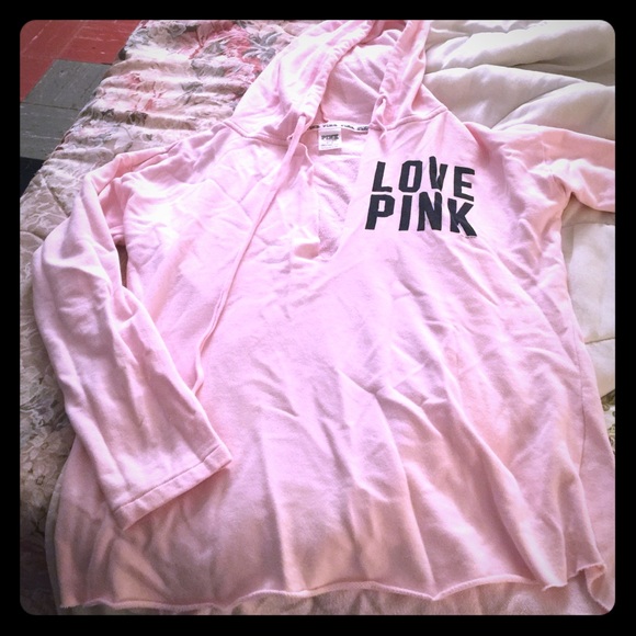 VS Pink tunic hoodie