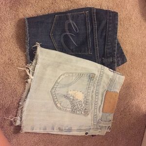 Hollister and Express denim skirts