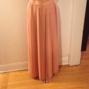 Salmon maxi skirt