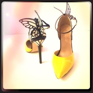 Yellow butterfly pumps size EU 39.
