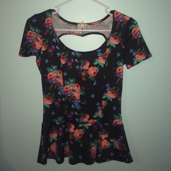 Peplum Floral Top