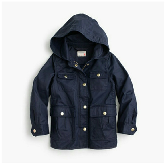 (NWT) Hooded Downtown Field Jacket in Navy
