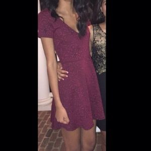 Maroon cocktail dress