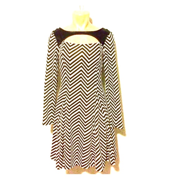 Fit & Flare Chevron Dress