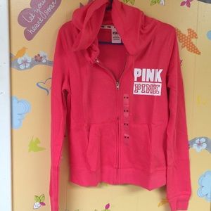 NWT-  PINK full zip hoodie 💥
