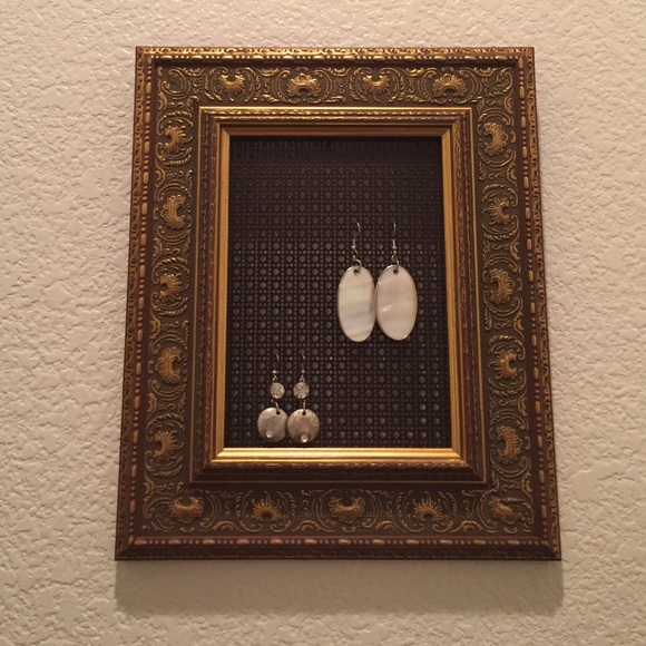 5x7 Gold Handmade Earring Holder
