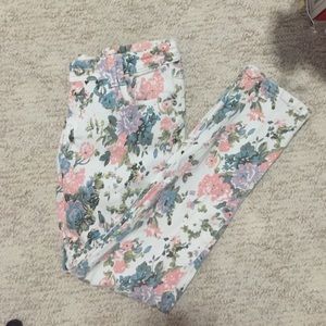 floral jeans
