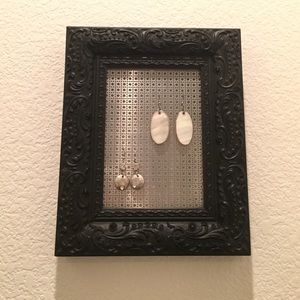 5x7 Black Handmade Earring Holder