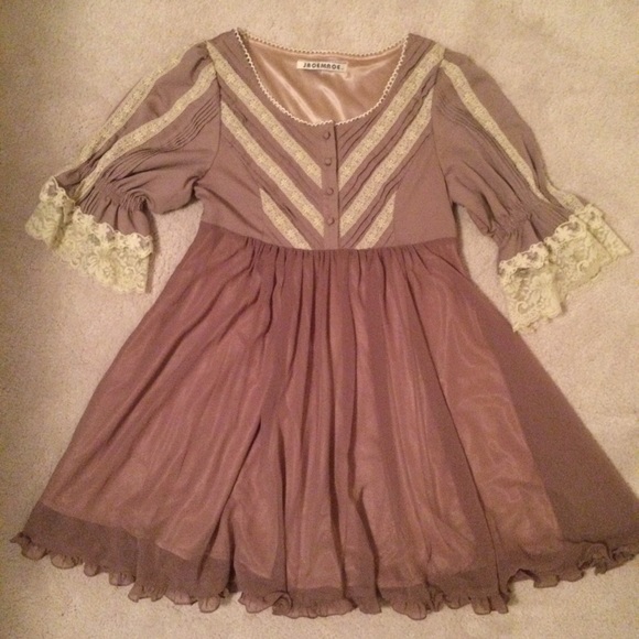 Vintage lace French court dress