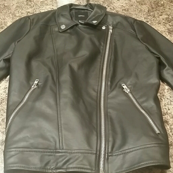 Black leather jacket