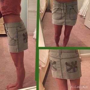 Light Green/Gray Express Skirt-Transition to fall