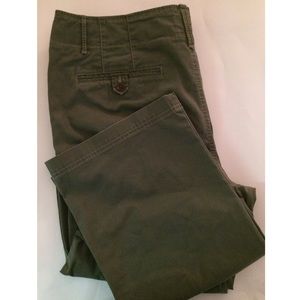 Eddie Bauer army green straight leg pants