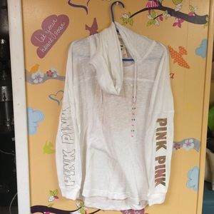 PINK TUNIC. NWT- white and gold