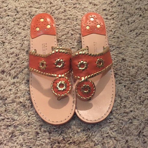 Orange Jack Rogers Sandals