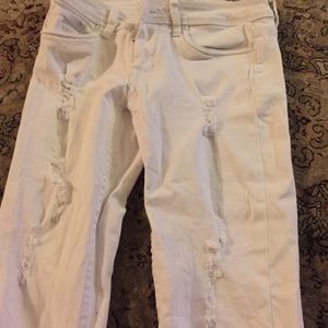 Ripped white jeans