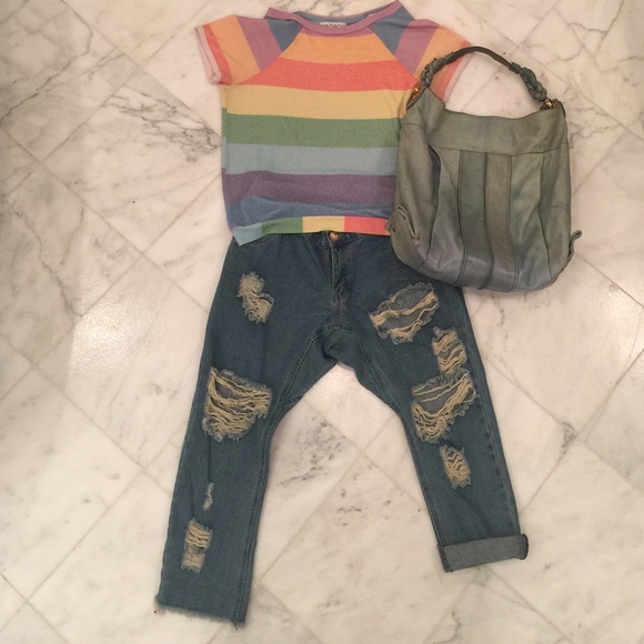🚫🚫SOLD🚫🚫Wildfox 70s 🌈rainbow🌈 Camden Top ✨