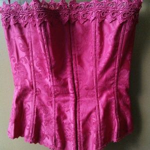 Red corset. Fredericks off Hollywood