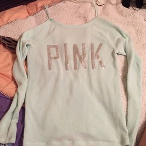 vs pink teal low cut back