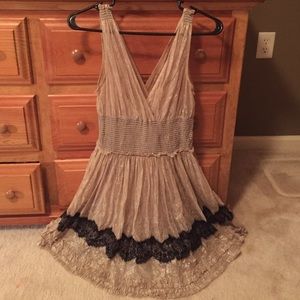 Free People gold dress