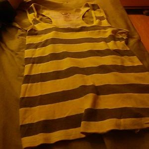A yellow and grey tank top