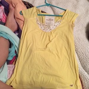 yellow hollister top