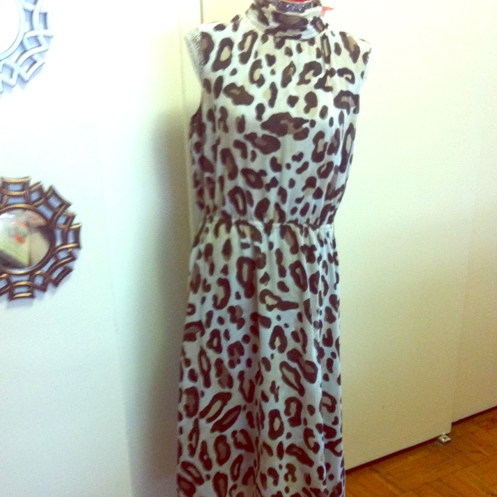 ************SOLD******Animal print mock neck dress