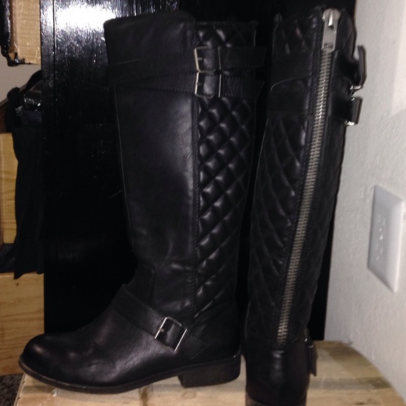 Knee high black boots