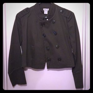 Army Green Cropped Coat