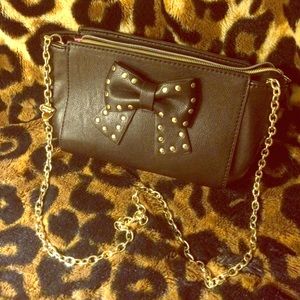 Betsey Johnson Black Bow Sincerely Yours Purse