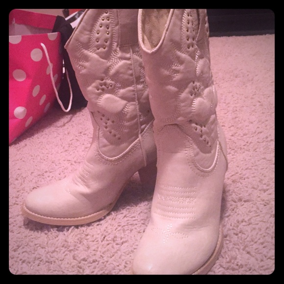 Cream Cowboy Boots
