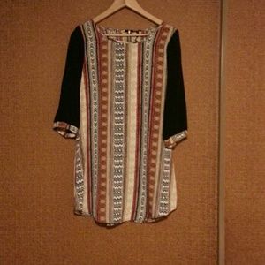 Tribal print tunic / minidress L