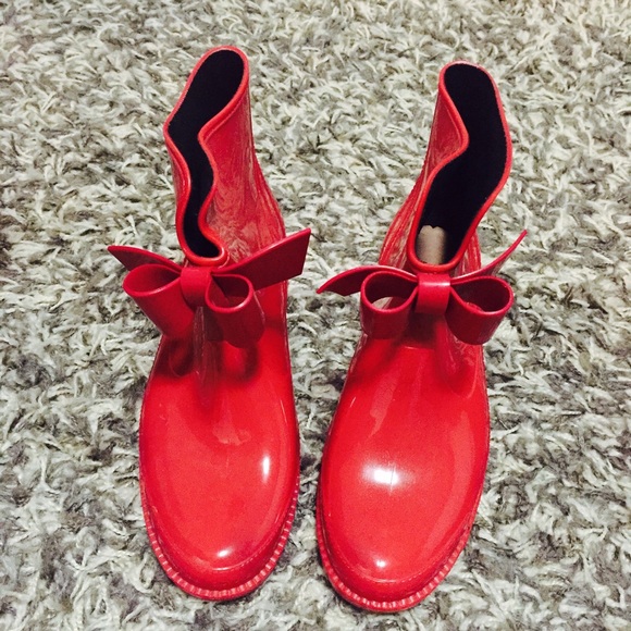 Red Valentino Bow Rainboots
