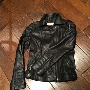 Black leather jacket