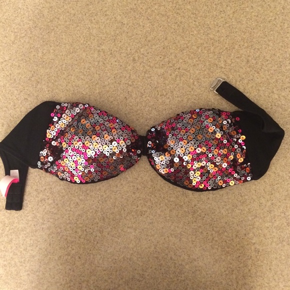 Sequence / black bandeau bathing suit top