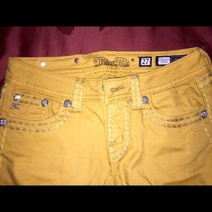 Mustard yellow Miss Me jeans