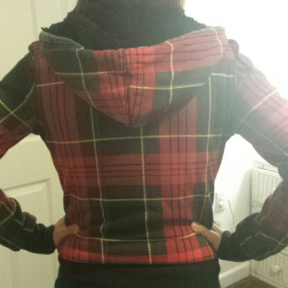 Plaid zip - up. - Picture 2 of 4
