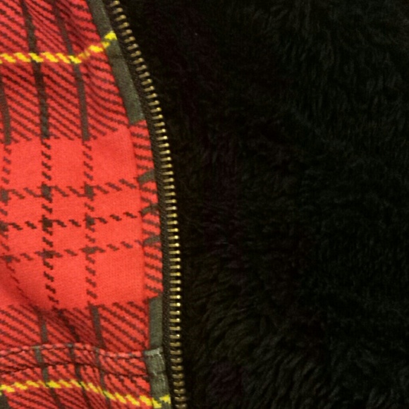 Plaid zip - up. - Picture 3 of 4