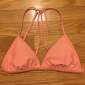Light Coral Triangle Bikini Top